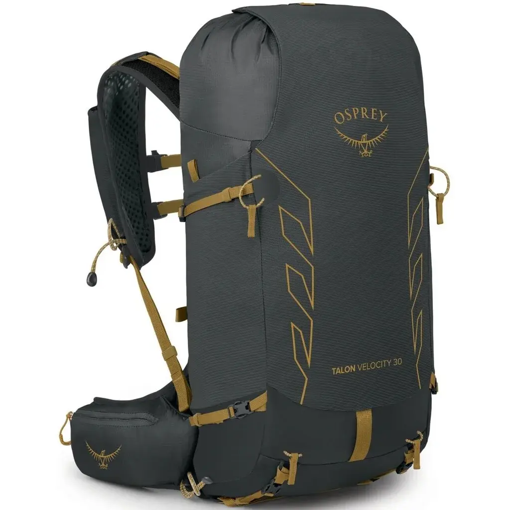 Sac à dos Osprey Talon Velocity 30 dark charcoal/tumbleweed yellw