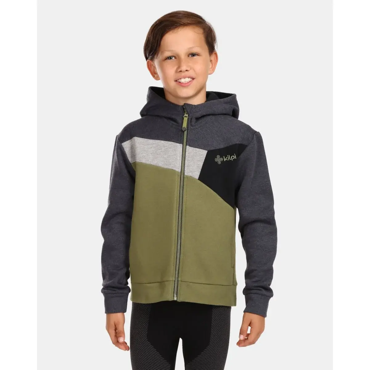 Kilpi Sweat en coton garçon Kilpi Preda-JB vert
