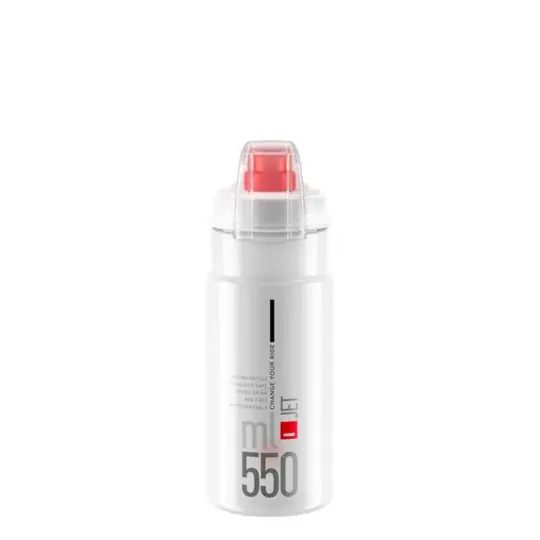 Elite Bidon vélo Elite Jet Plus transparent/gris logo