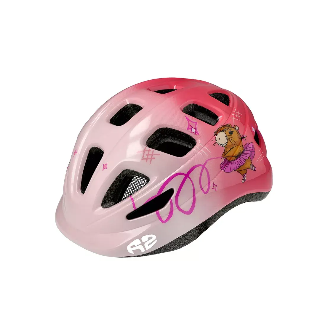 R2 Casque vélo R2 BUNNY rose poudré, XS:48-52cm