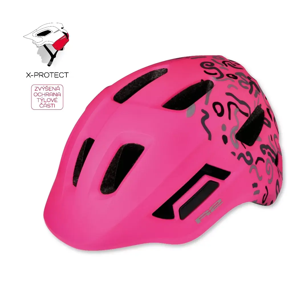 R2 Casque vélo R2 PULSE neon rose, gris