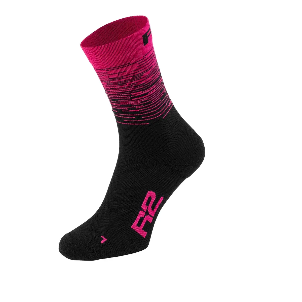 Chaussettes de vélo R2 Race noir, rose