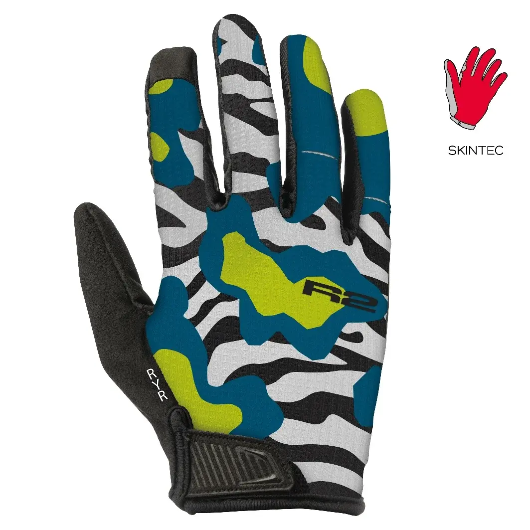 R2 Gants de vélo R2 Tanner 2.0 vert, neon jaune, blanc, noir