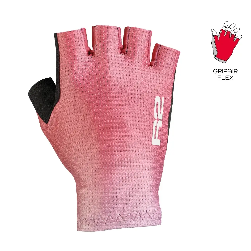 Gants de vélo R2 Topas rose, blanc