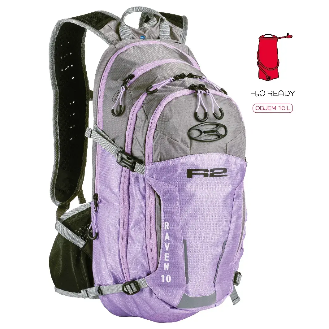R2 Sac à dos vélo R2 RAVEN lila violet, noir ATBP04F
