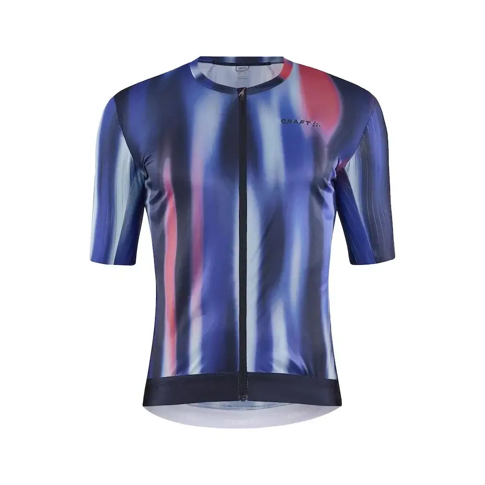 Craft Maillot vélo CRAFT ADV Aero bleu avec motif