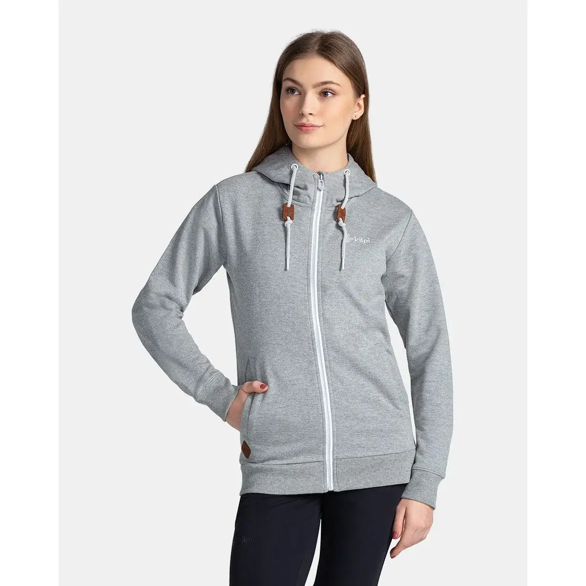 Sweat en coton femme Kilpi Bery-W gris clair
