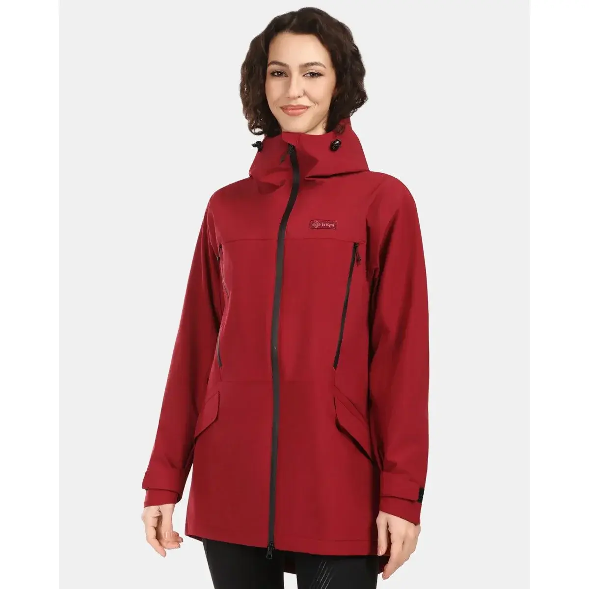 Veste femme Kilpi AYRA-W rouge foncé