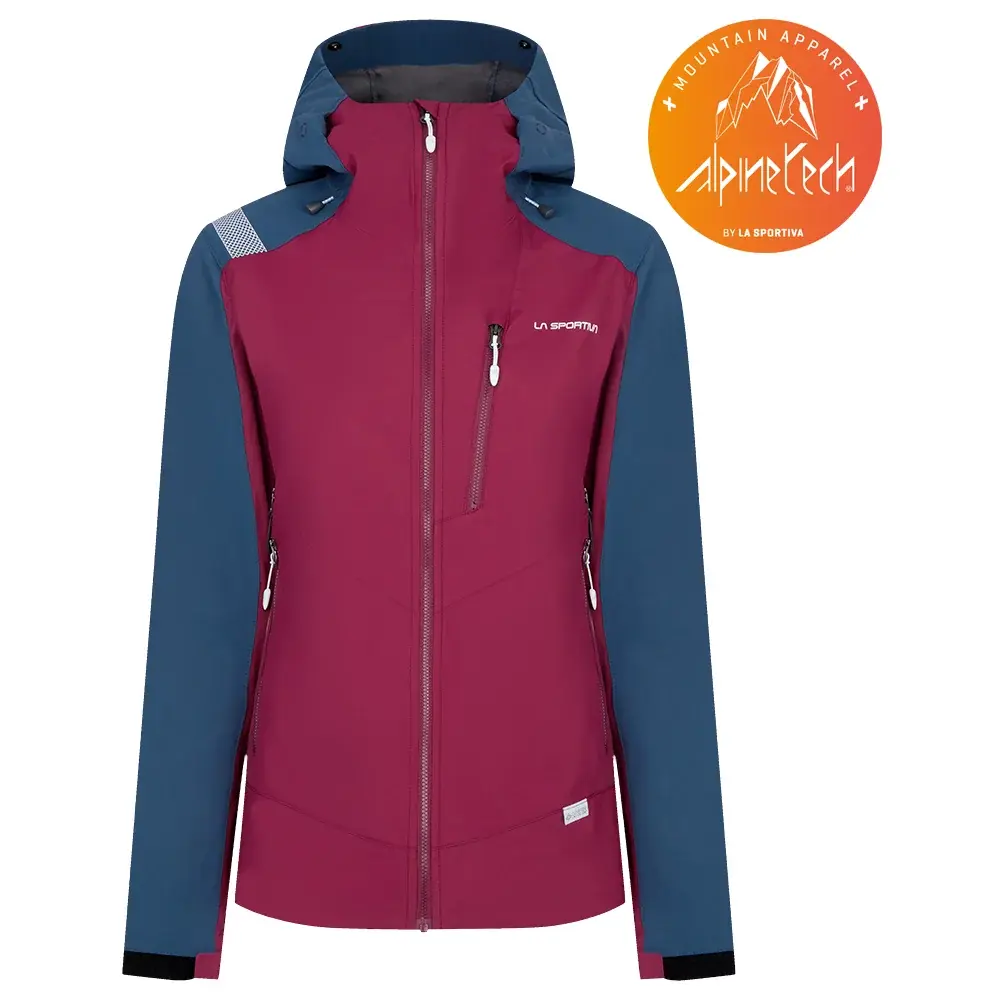 Veste femme La Sportiva ALPINE GUIDE SOFTSHELL JACKET red plum/opal