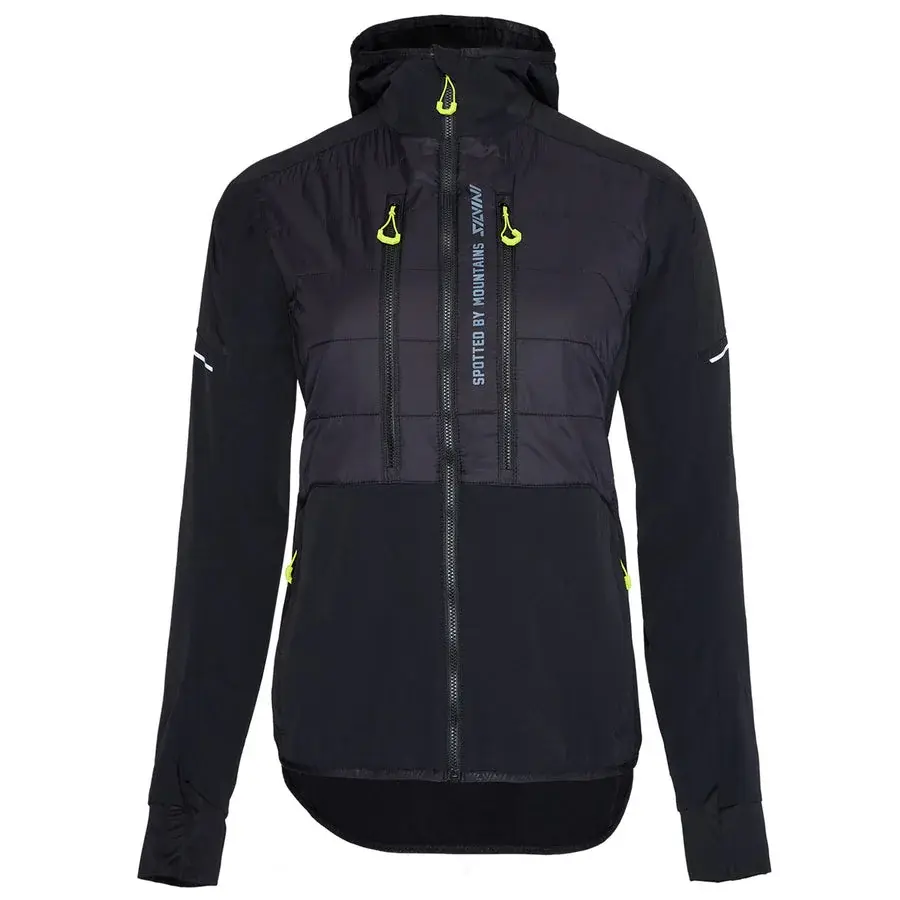 Veste de ski de randonnée femme Silvini Aspirino black-lime
