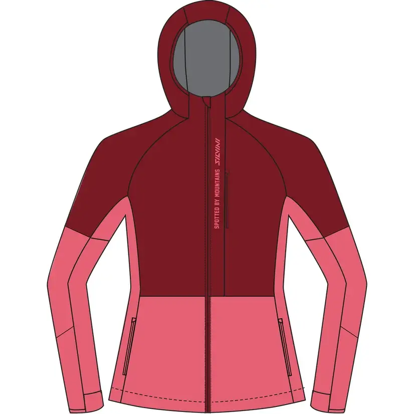Veste de ski de randonnée femme Silvini Sassolunga WJ2507 merlot-punch