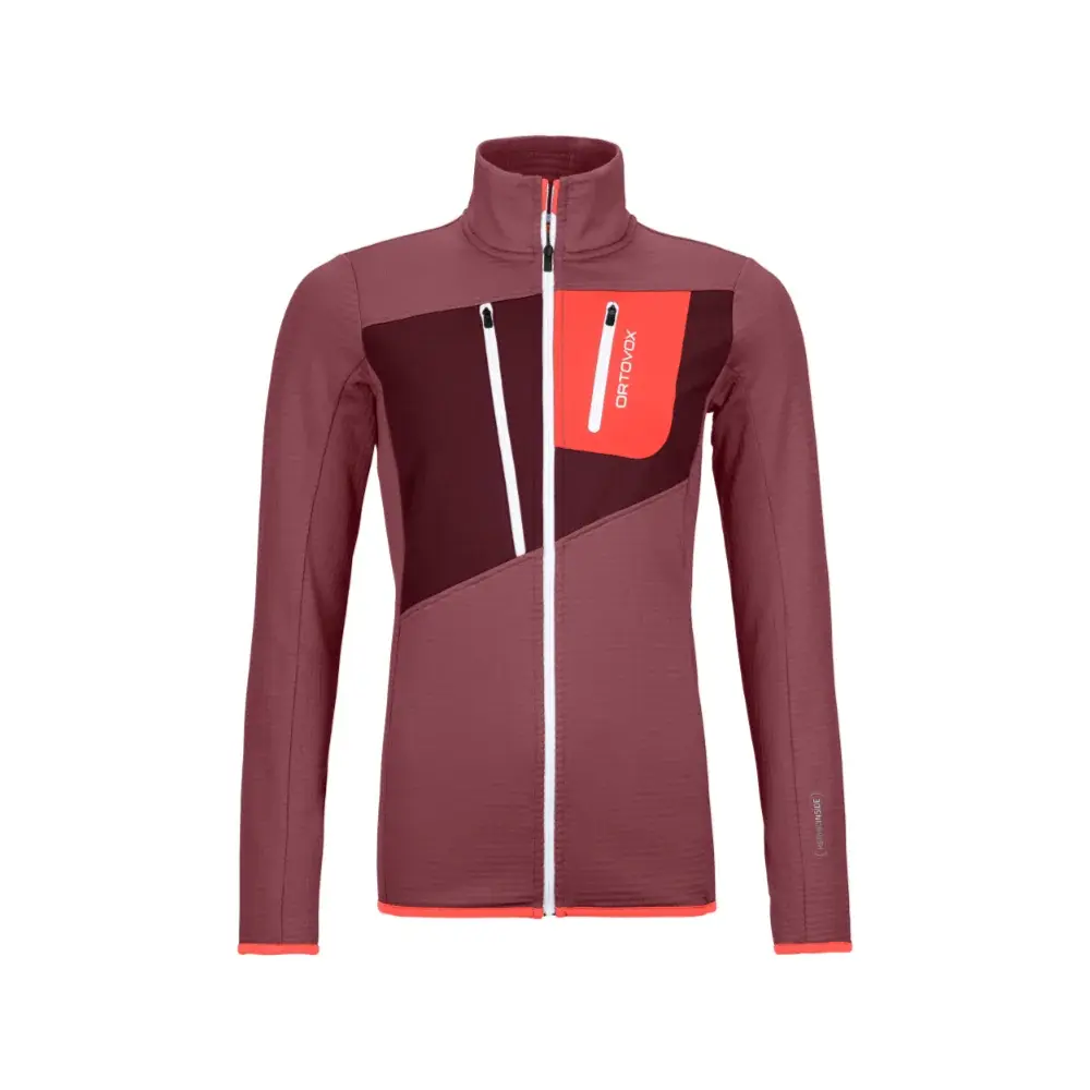Ortovox Sweat femme Ortovox Fleece Grid Jacket W mountain rose