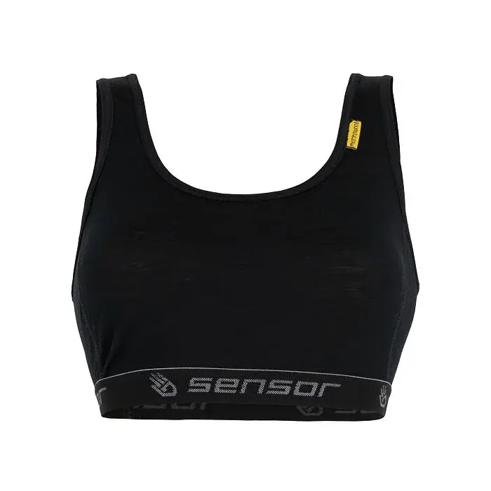 Sensor Brassière de sport femme Sensor Merino Active noir