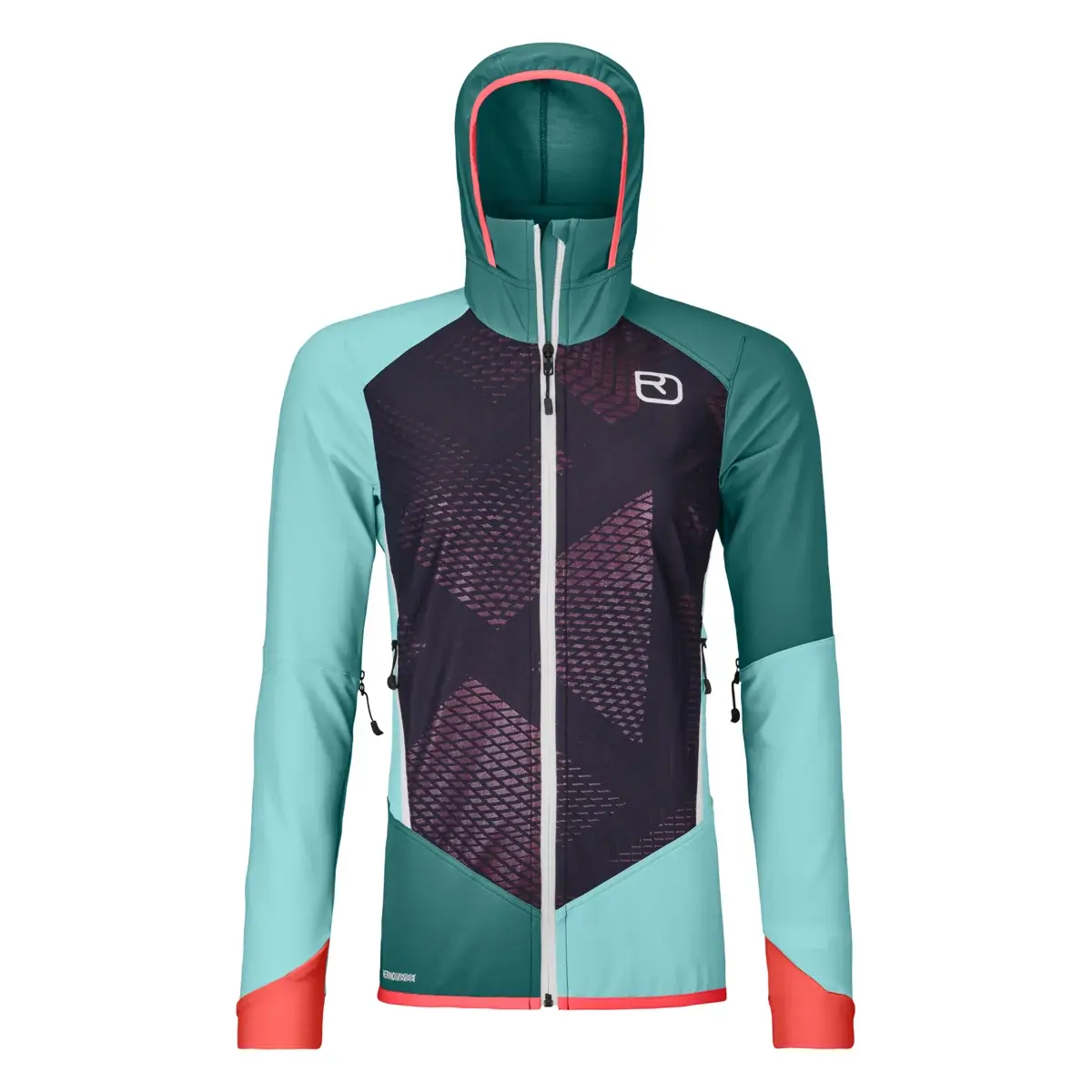 Veste softshell de ski de randonnée femme Ortovox W's Col Becchei Jacket Ice waterfall