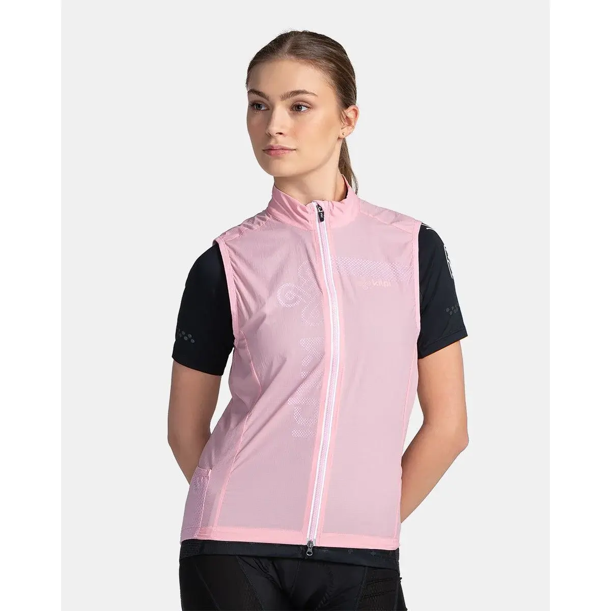Kilpi Gilet sans manches de vélo femme Kilpi Flow-W rose clair