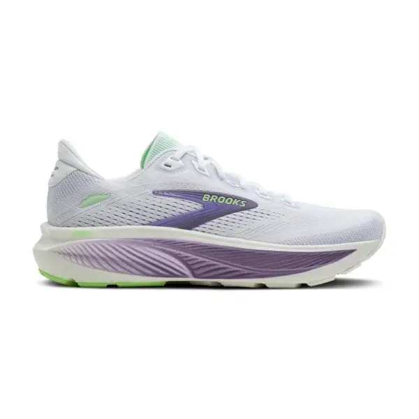 Brooks Chaussures de running femme Brooks Ghost 18 W White/Purple Hebe/Green