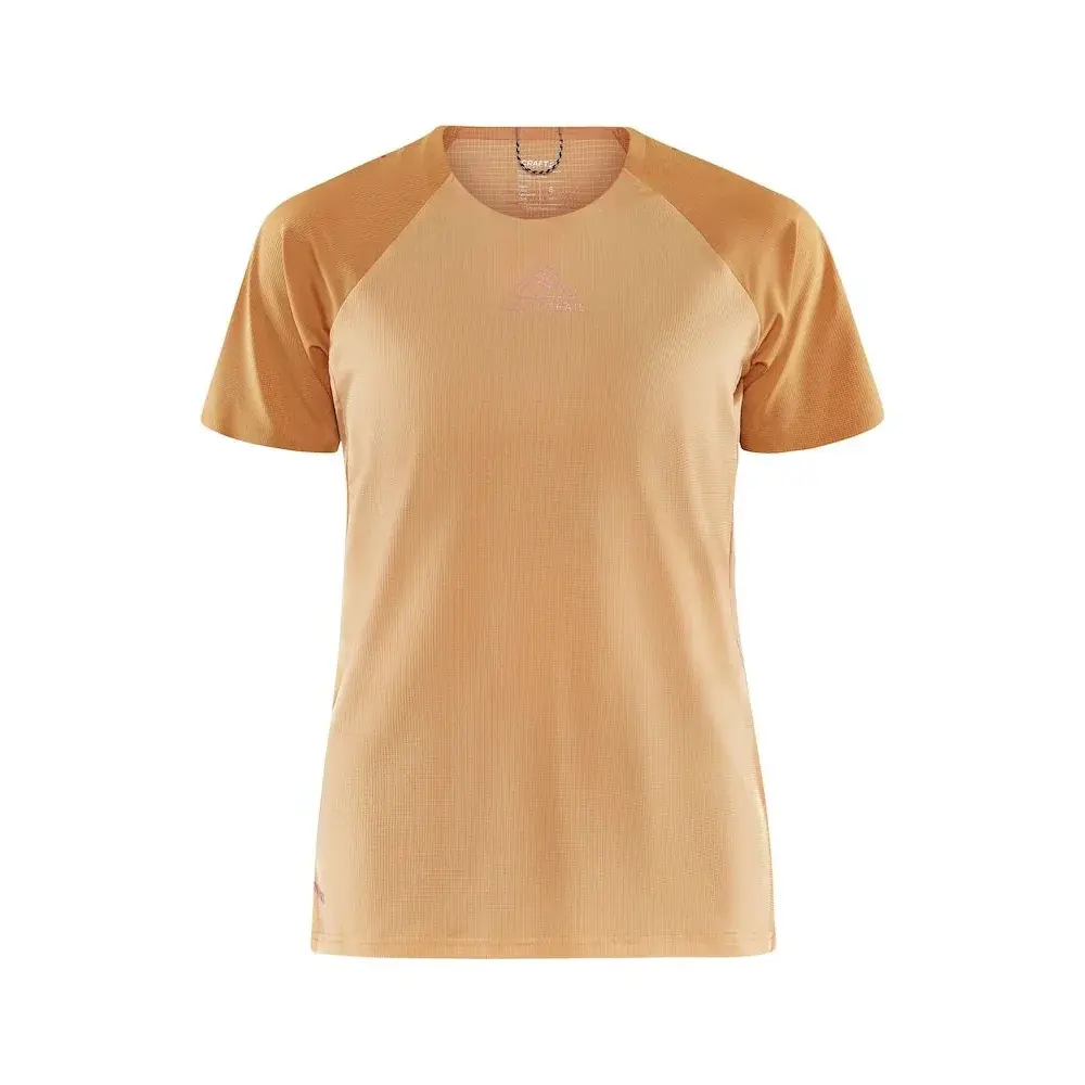 T-shirt de running femme Craft PRO Trail SS orange