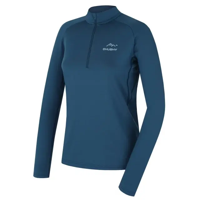 T-shirt technique femme Husky TROMI ZIP L blue, taille