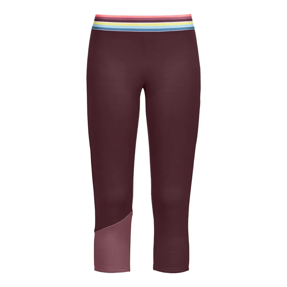 Ortovox Pantalon 3/4 technique en laine femme Ortovox W's Fleece Light Short Pants Winetasting