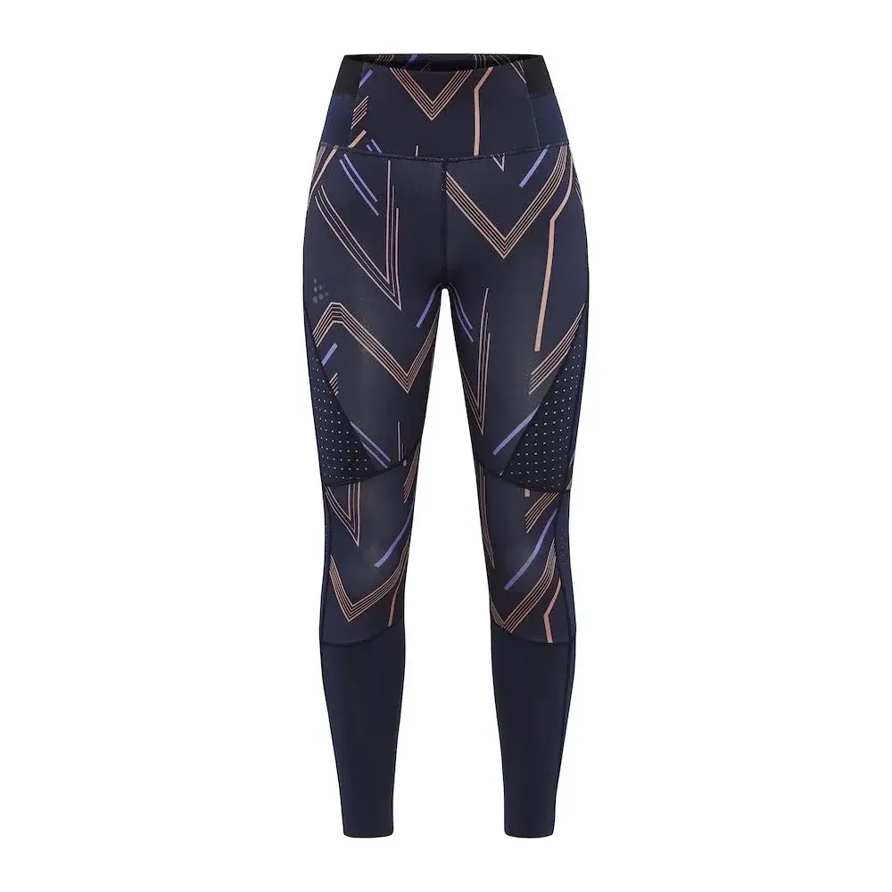 Pantalon femme Craft PRO Charge Block bleu foncé avec motif
