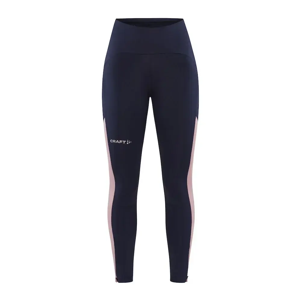 Pantalon femme Craft PRO Hypervent bleu foncé et rose