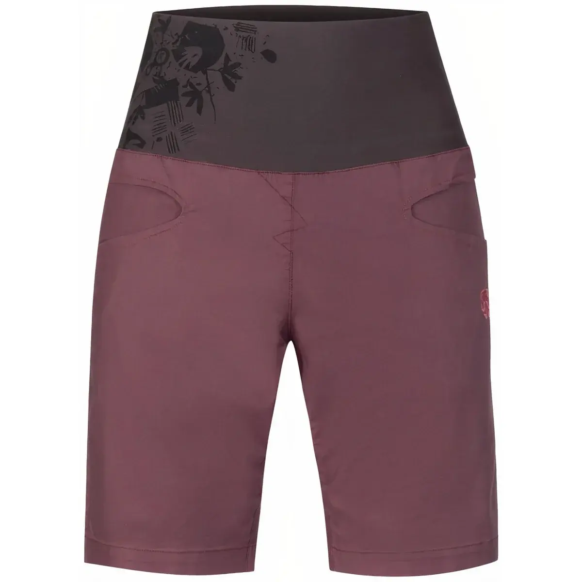 Short femme Rafiki Muriel plum wine