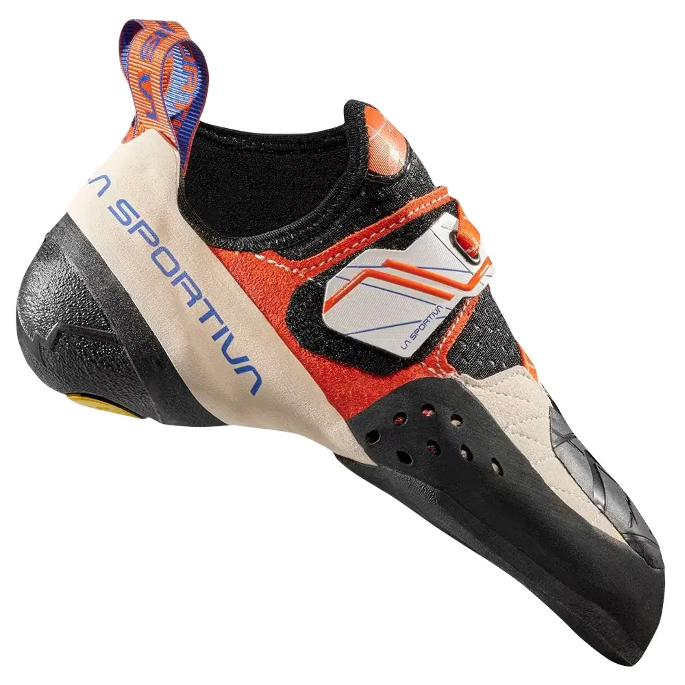 La Sportiva Chaussons d'escalade femme La Sportiva Solution Women white/lily orange_w00o03