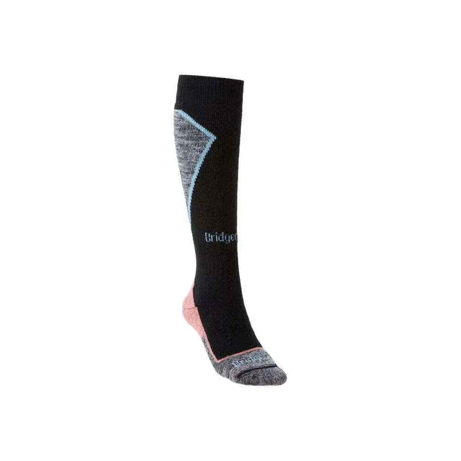 Chaussettes de ski femme Bridgedale Ski Midweight+ Women´s black/coral