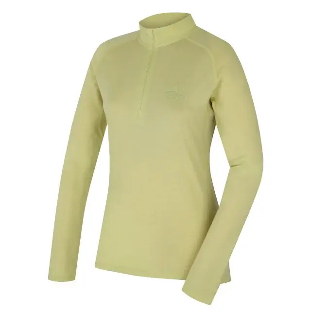 T-shirt Merino femme Husky MEROW ZIP L light green, taille