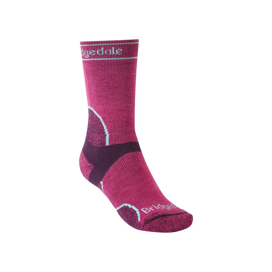 Bridgedale Chaussettes de running femme Bridgedale Trail Run MW T2 MS Crew Women's berry