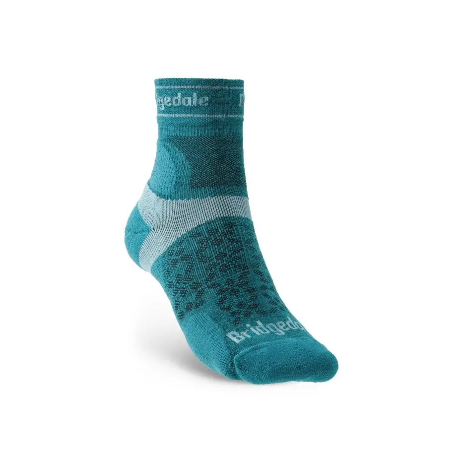 Bridgedale Chaussettes de running femme Bridgedale Trail Run UL T2 MS 3/4 Crew teal