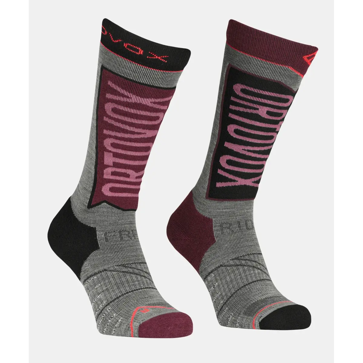 Ortovox Chaussettes de ski femme Ortovox Free Ride Long Socks mountain rose
