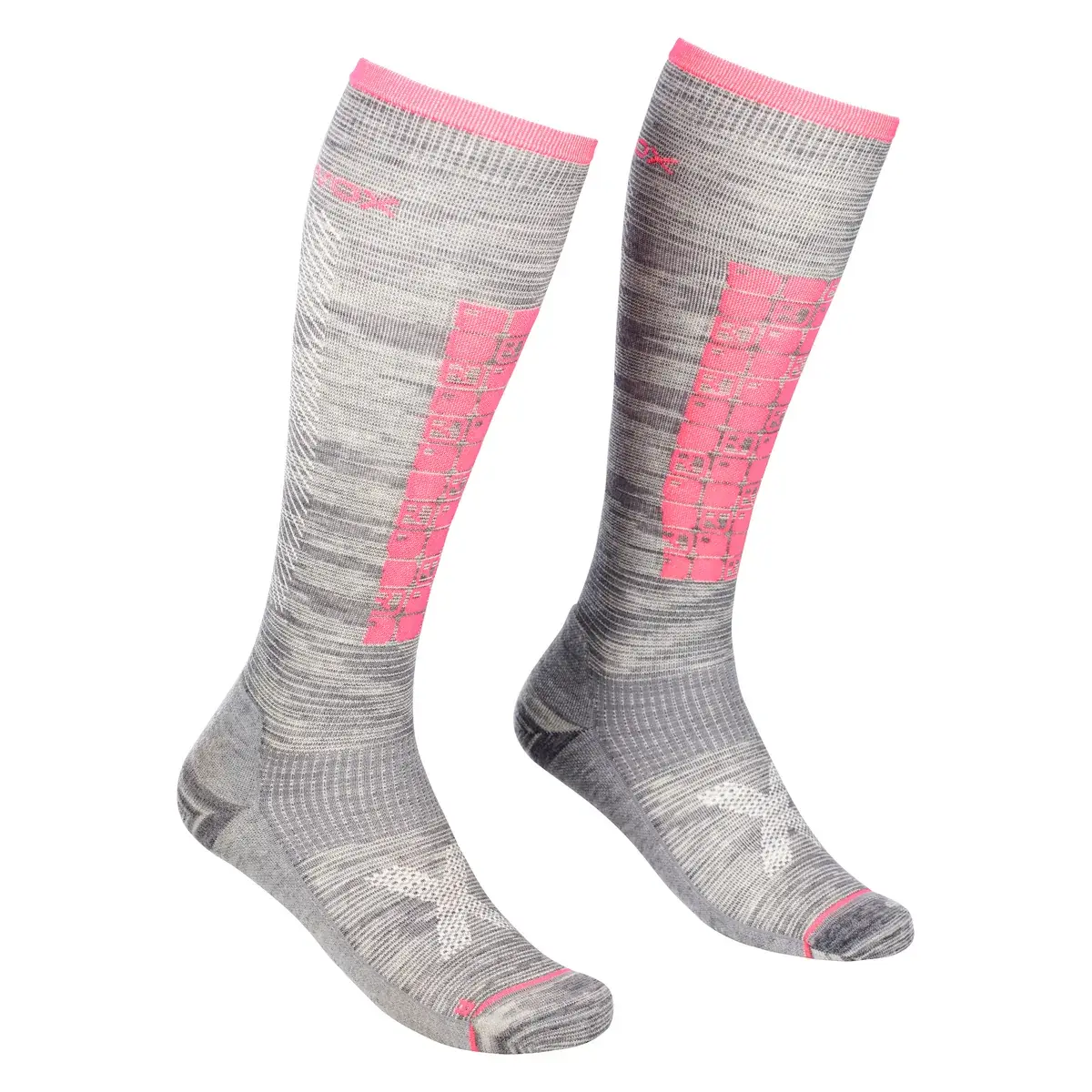 Ortovox Chaussettes femme Ortovox Ski Compression Long Grey Blend