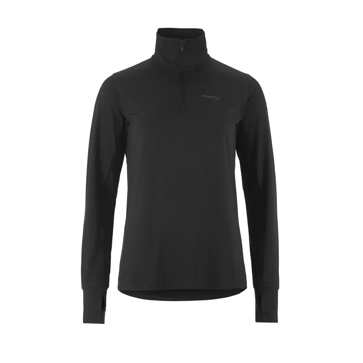 T-shirt thermique femme Craft Flow HZ LS noir