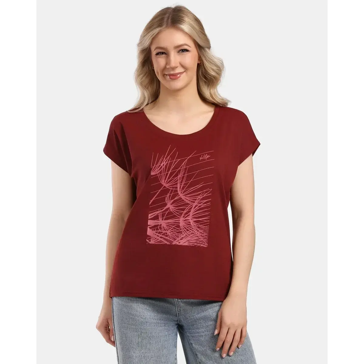 T-shirt femme Kilpi ARONY-W rouge foncé