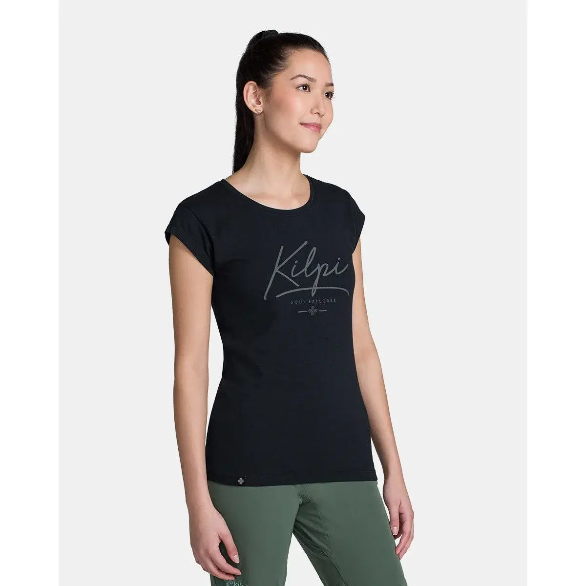 T-shirt en coton femme Kilpi Los-W noir