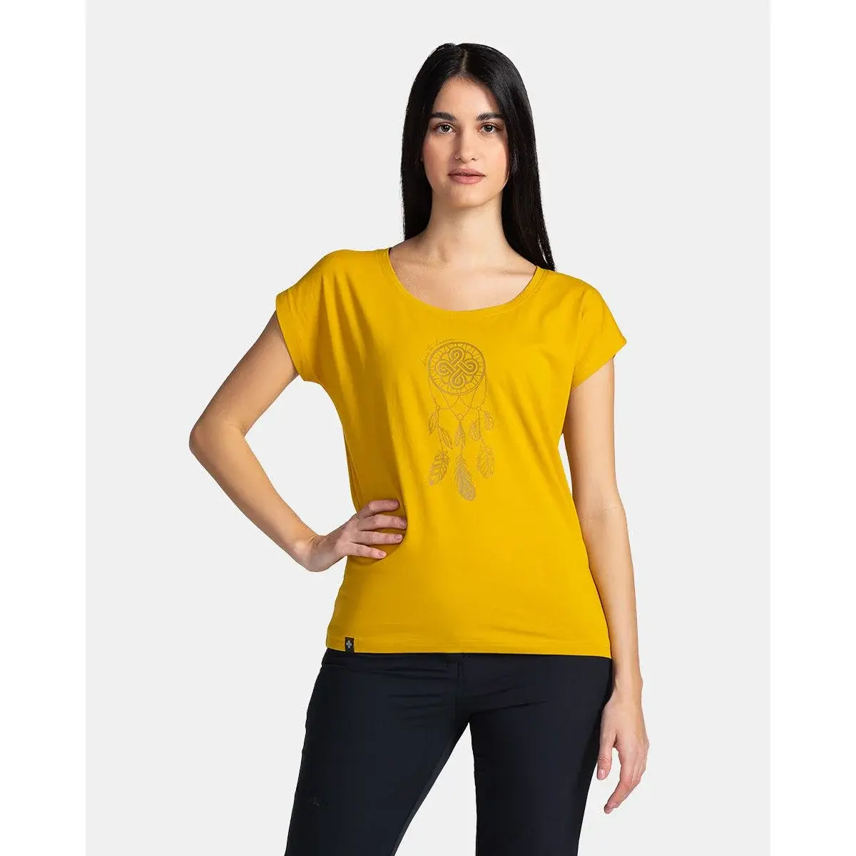 T-shirt en coton femme Kilpi Roane-W or