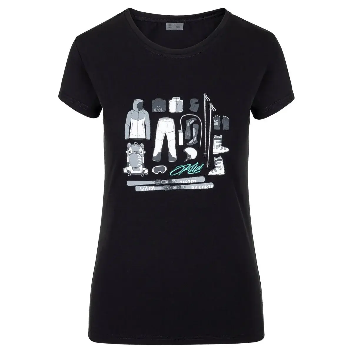 Kilpi T-shirt de randonnée femme Kilpi Tornes-W noir