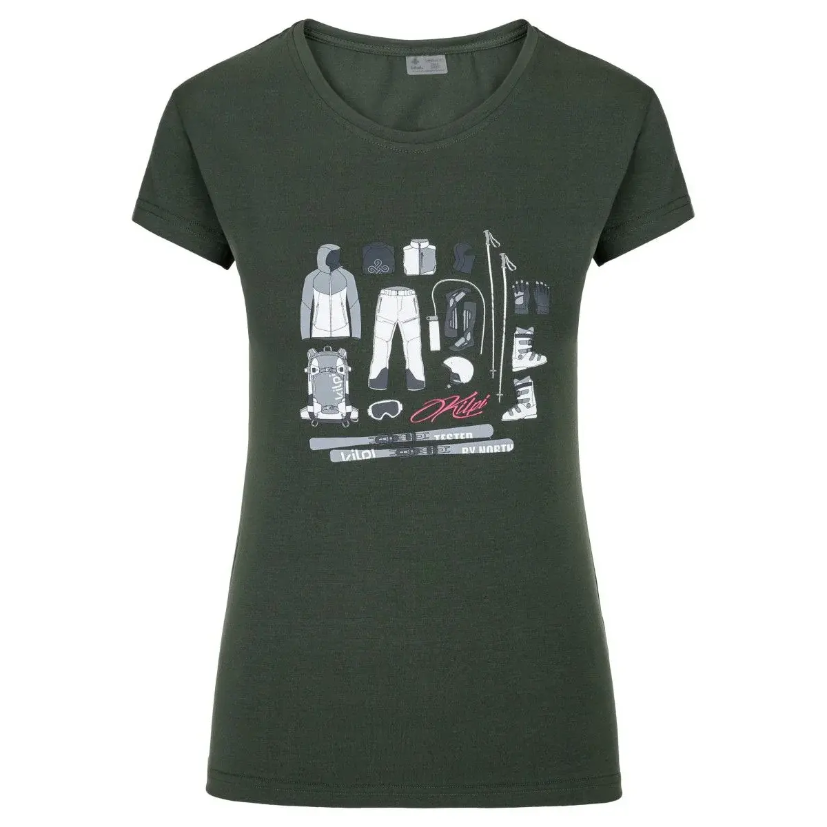 Kilpi T-shirt de randonnée femme Kilpi Tornes-W vert foncé