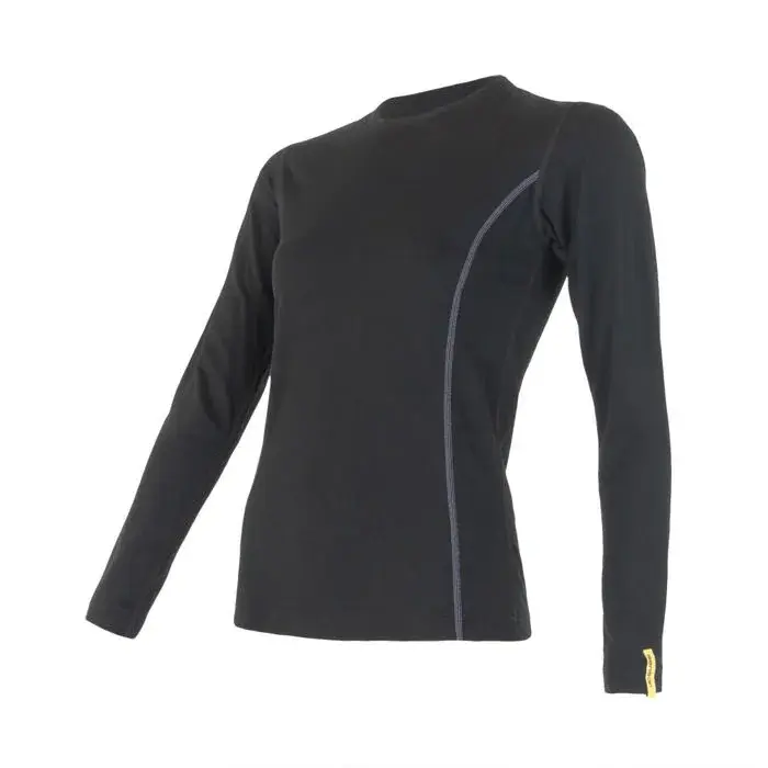 Sensor T-shirt technique manches longues femme Sensor Merino Active noir