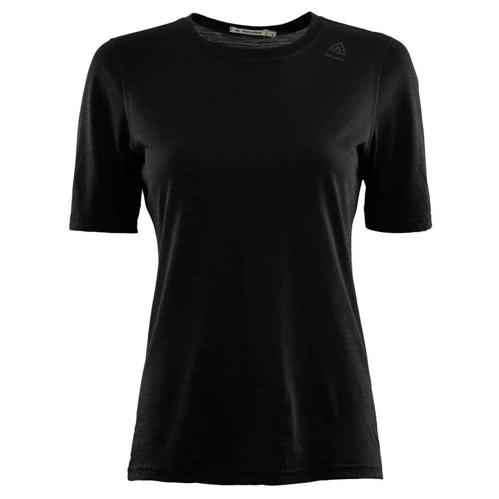 Aclima T-shirt femme Aclima LightWool Undershirt Tee jet black