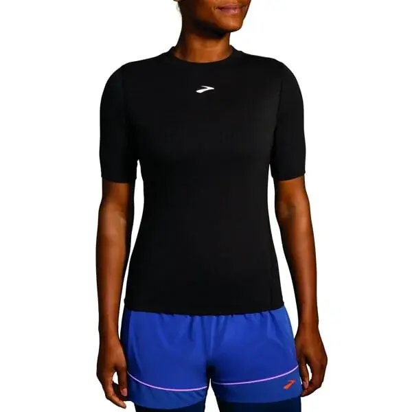 Brooks T-shirt femme Brooks High Point Short Sleeve noir