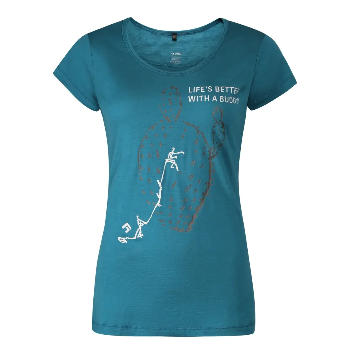 T-shirt femme Direct Alpine Furry Lady emerald (Buddy)