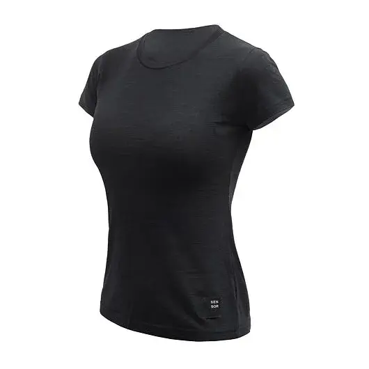 Sensor T-shirt manches courtes femme Sensor MERINO CORDURA noir
