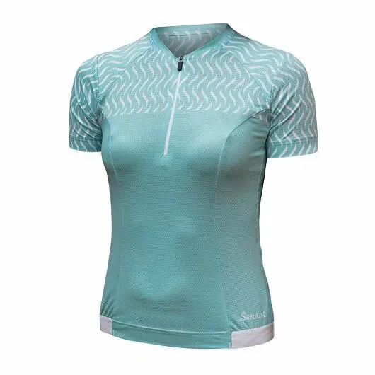 Maillot de vélo manches courtes femme Sensor Cyklo Tour mint wave