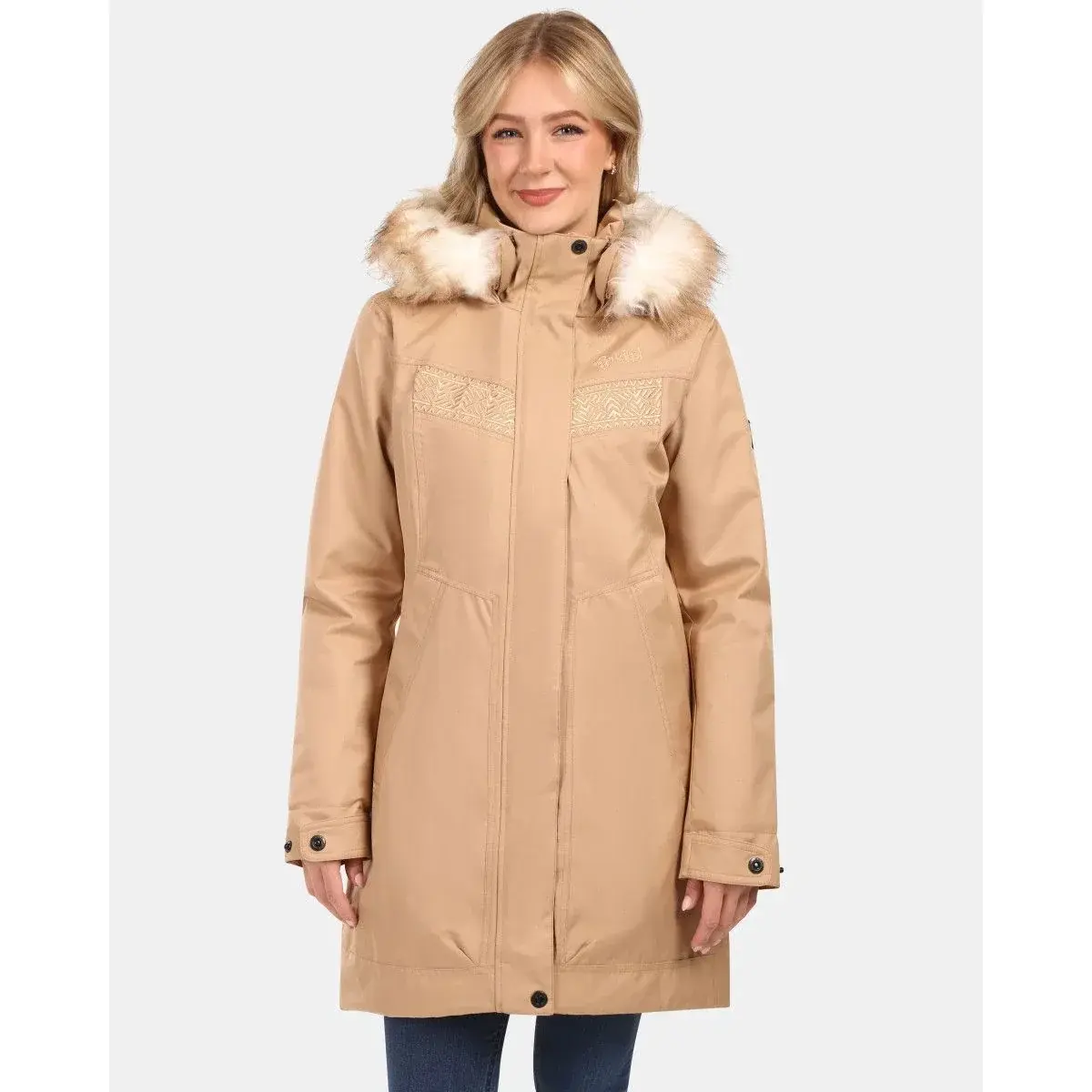 Manteau femme Kilpi PERU-W beige