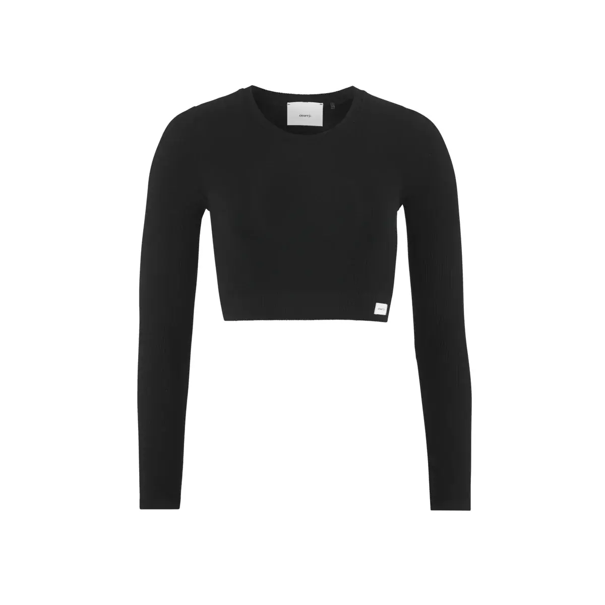 Craft Top femme Craft Collective Rib Cropped LS noir