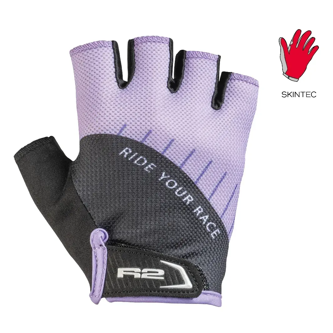 R2 Gants de vélo enfant R2 Hoppy lila violet, noir
