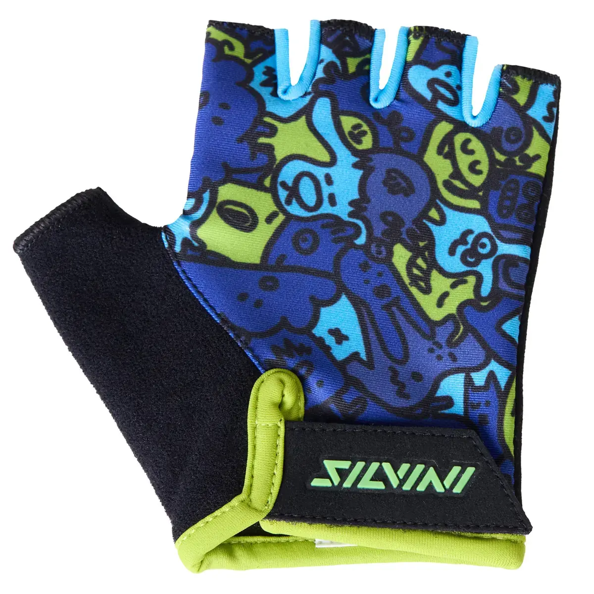Silvini Gants de vélo enfant Silvini CA2425 Locri blue-neon