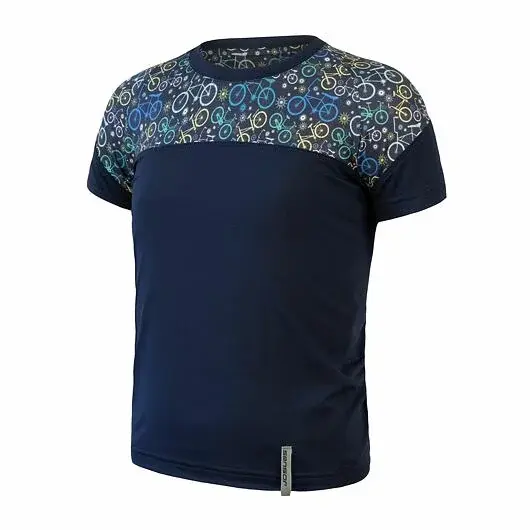 Sensor T-shirt technique manches courtes enfant Sensor Coolmax Impress deep blue/blue bikes